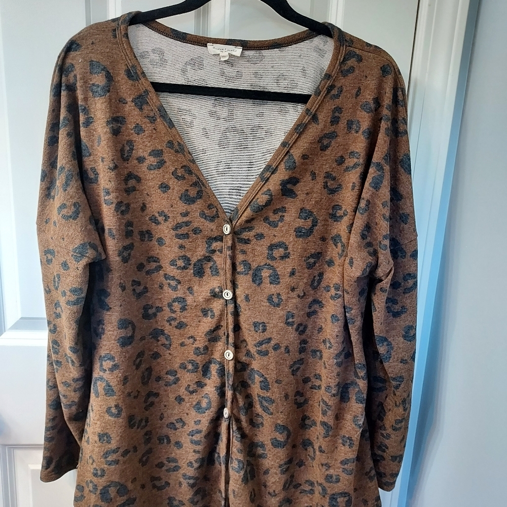 Animal print cardigan